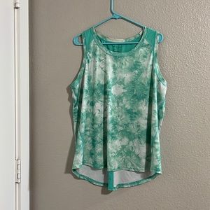Mint green tie dye athletic tank